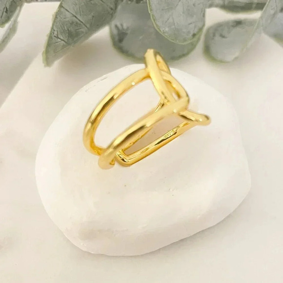 925 Sterling Silver Minimalist Ring Twist Ring Everyday Boho Ring Stackable Ring - Picture 7 of 8